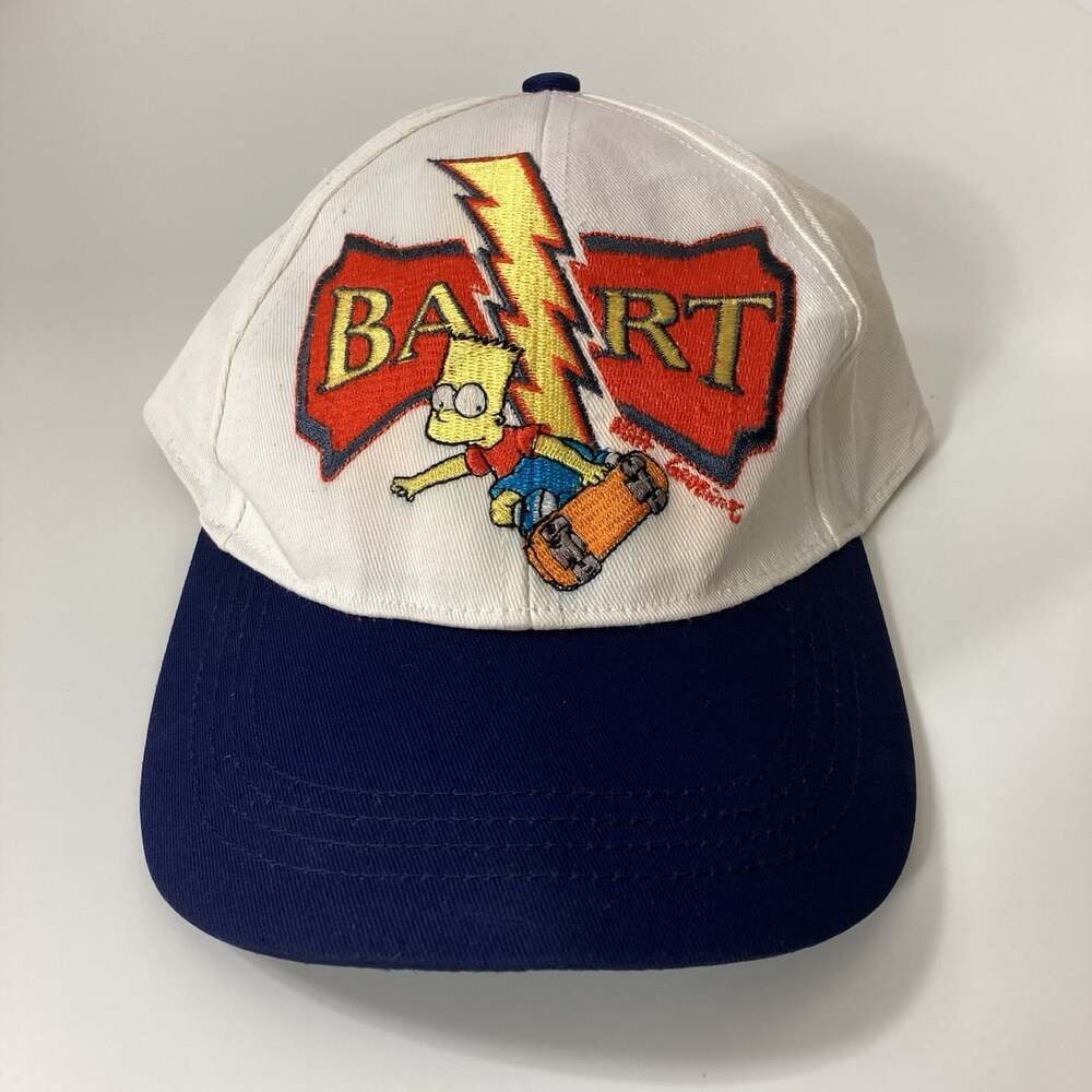 The Simpsons Bart Hat Strapback Cap YOUTH KIDS Vintage 90s Cartoon Retro USA